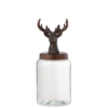Grand bocal de rangement cerf