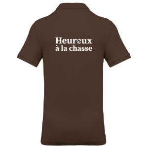 polo-homme-heureux-chasse-dos-marron