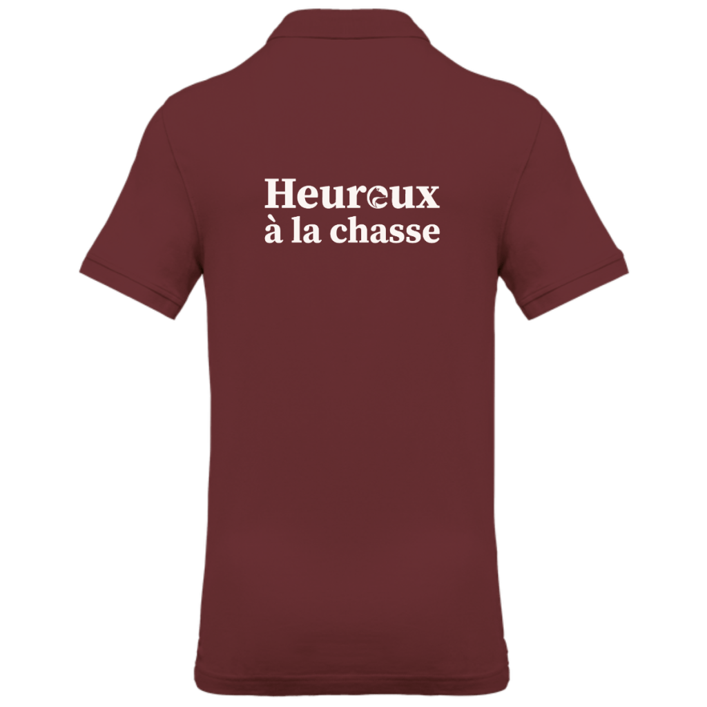 polo-homme-heureux-chasse-dos-wine