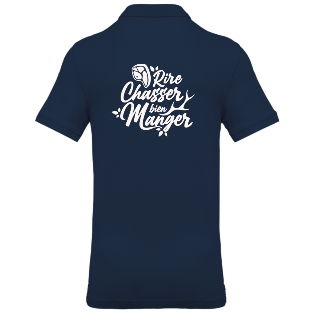 polo-homme-rire-chasser-manger-dos-navy