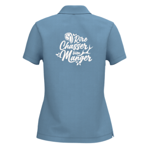 polo-rire-chasser-bien-manger-femme-dos-bleu-ciel