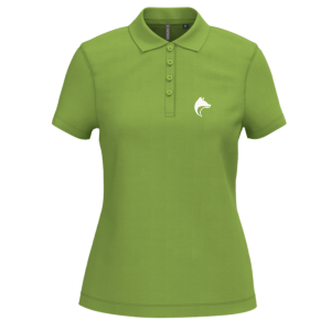 polo-rire-chasser-bien-manger-femme-face-lime-vert