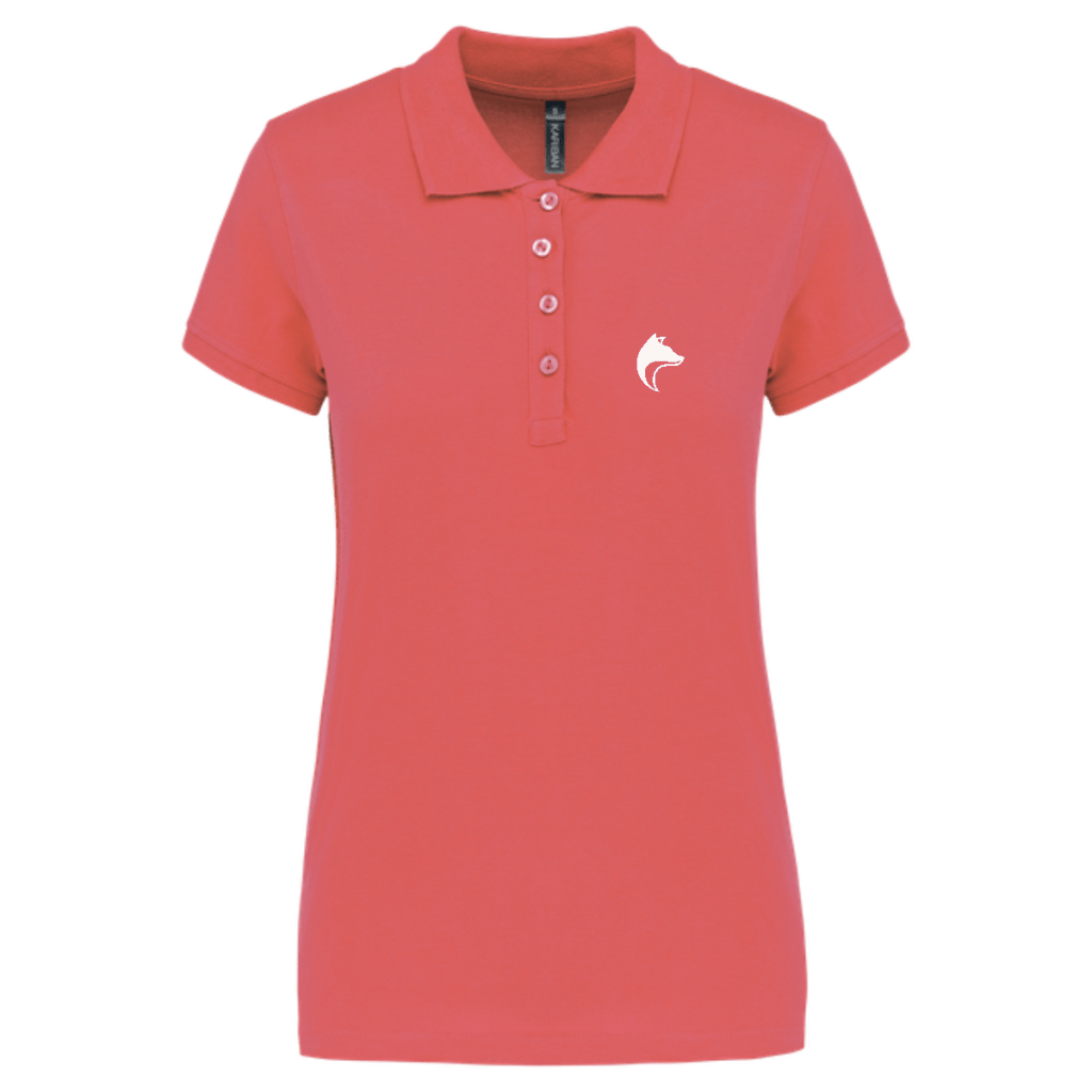 polo-tete-renard-femme-face-corail