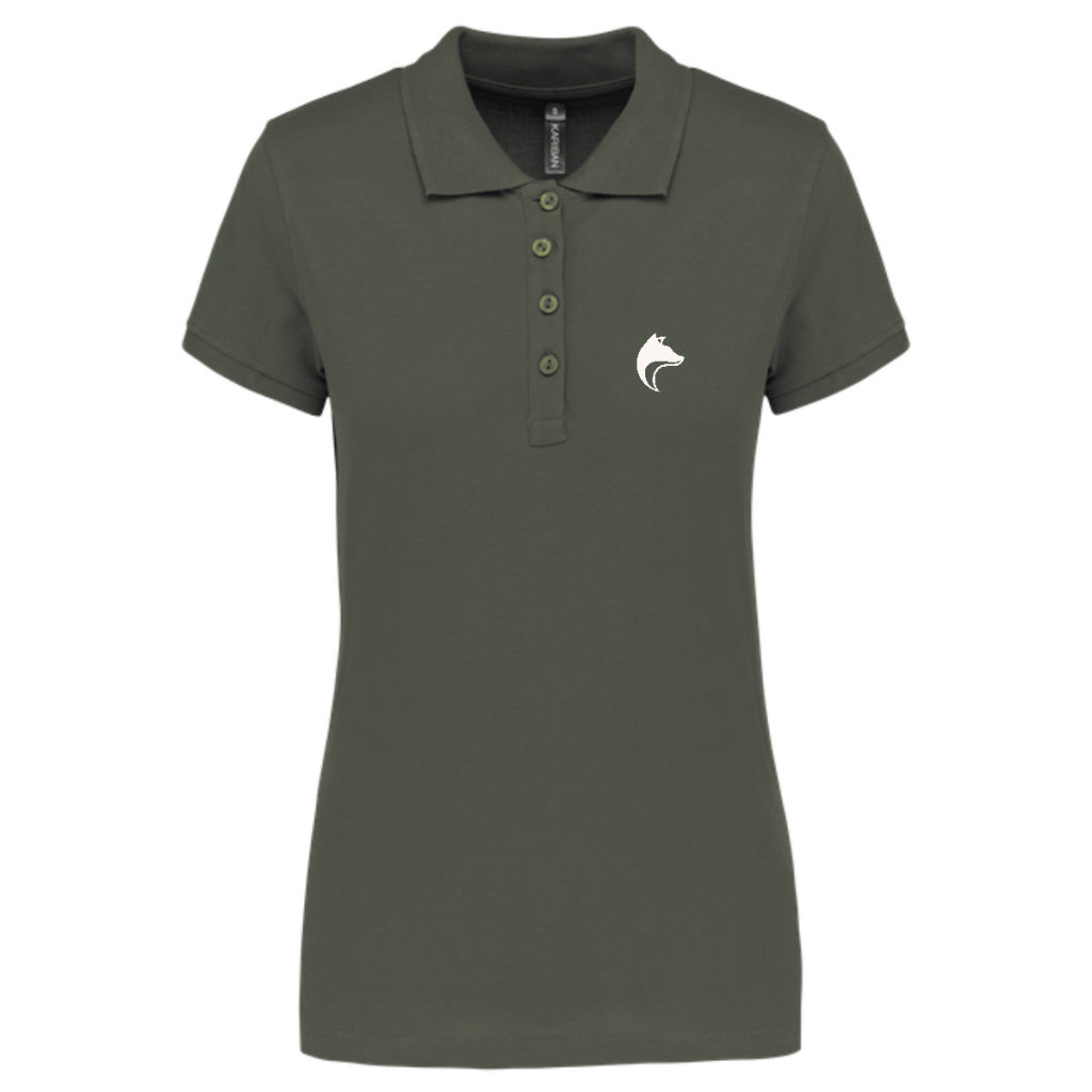polo-tete-renard-femme-face-dark-khaki