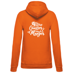 sweat-femme-seekers-rire-chasser-manger-dos-orange