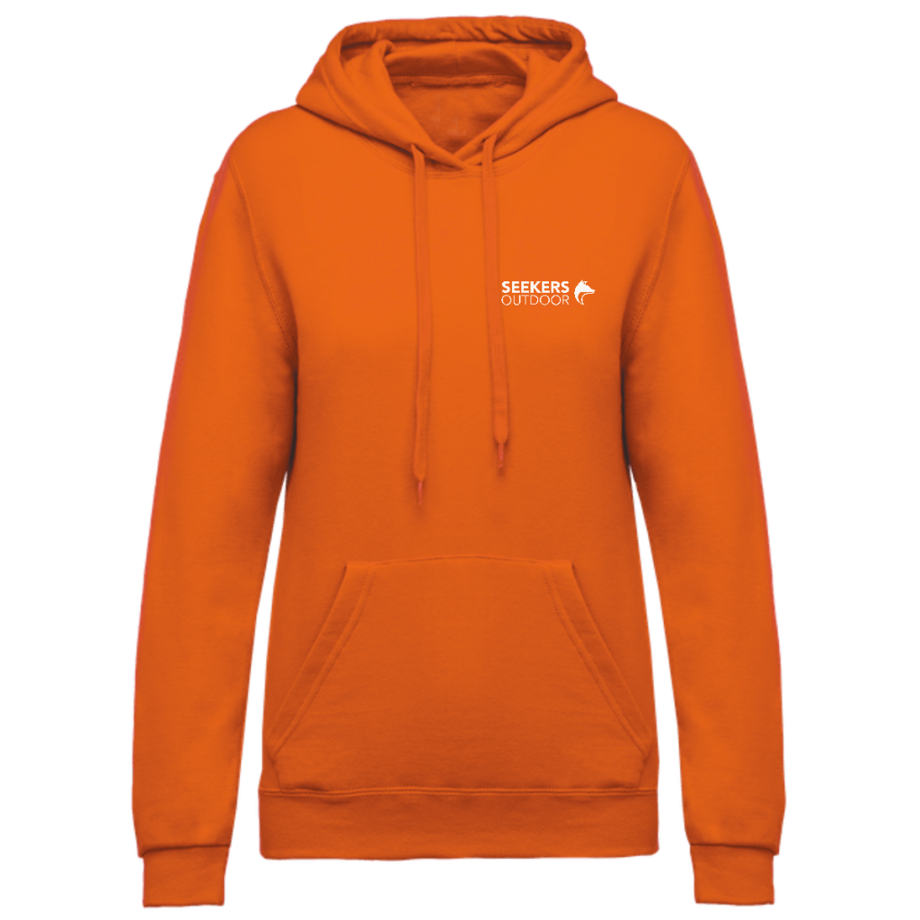 sweat-femme-seekers-rire-chasser-manger-face-orange