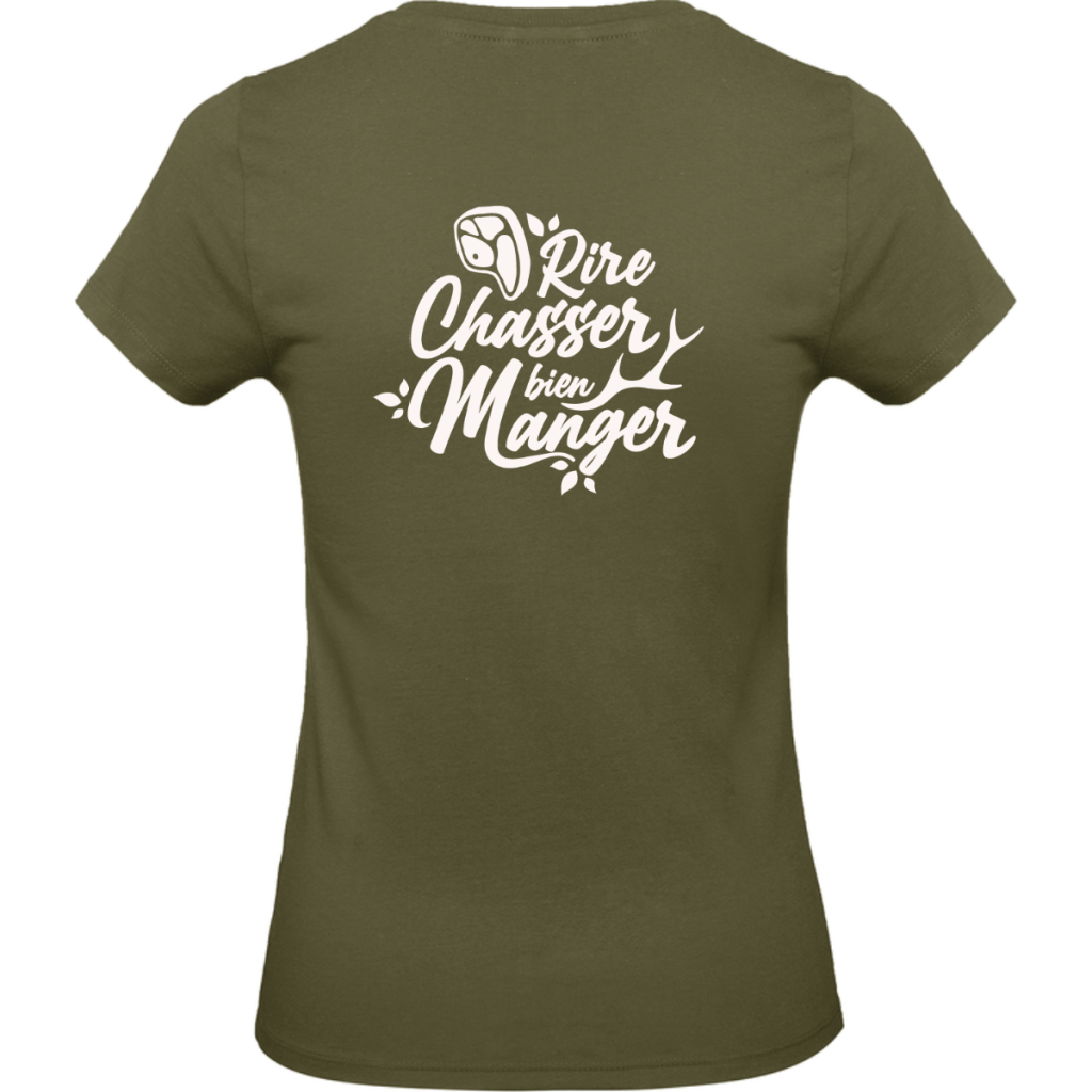 t-shirt-rire-chasser-bien-manger-femme-dos-urban-khaki
