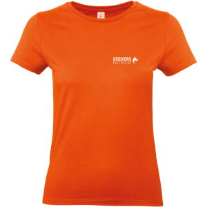 t-shirt-rire-chasser-bien-manger-femme-face-orange