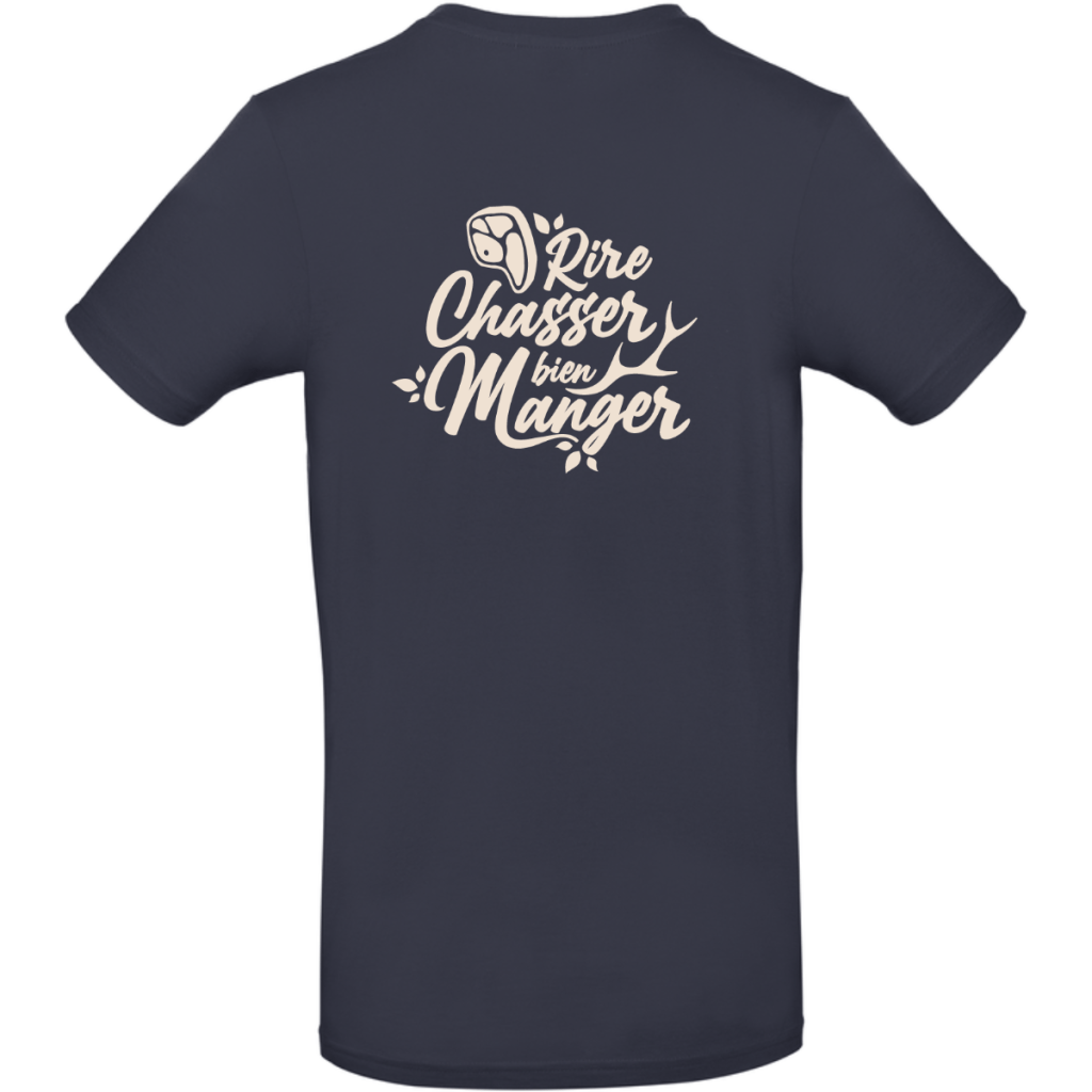 t-shirt-rire-chasser-bien-manger-homme-dos-navy