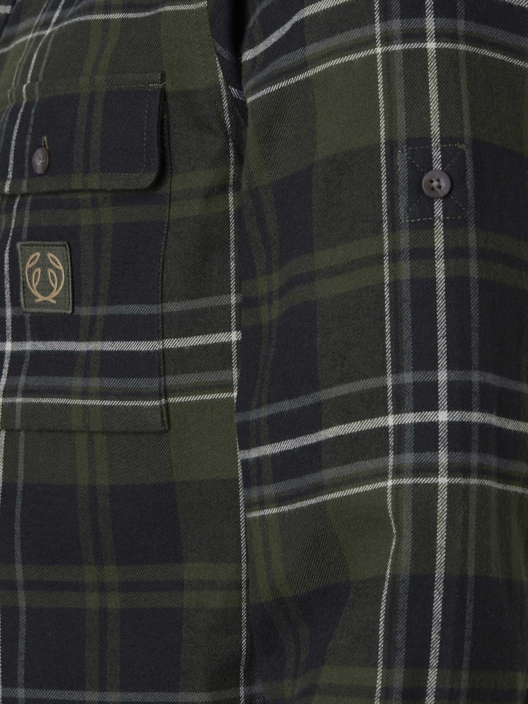 chemise-heron-flannel-green-checked-chevalier-detail