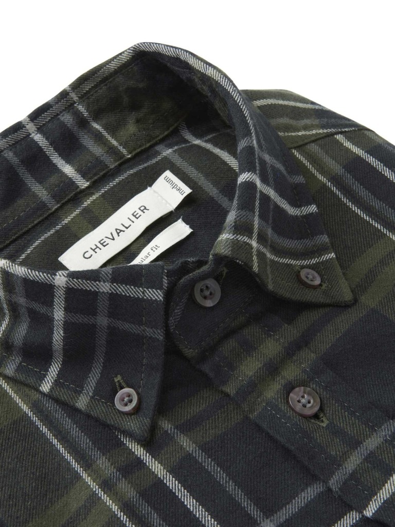 chemise-heron-flannel-green-checked-chevalier-etiquette