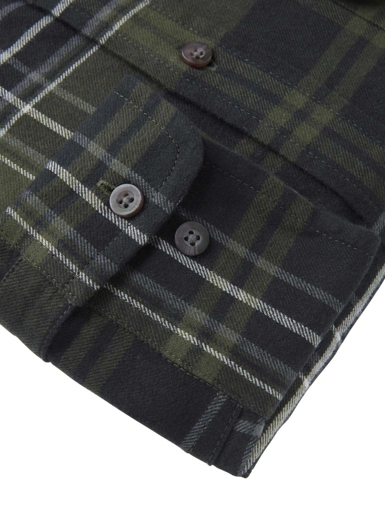 chemise-heron-flannel-green-checked-chevalier-manche