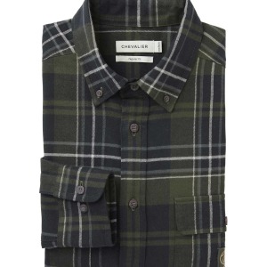 chemise-heron-flannel-green-checked-chevalier-pliee
