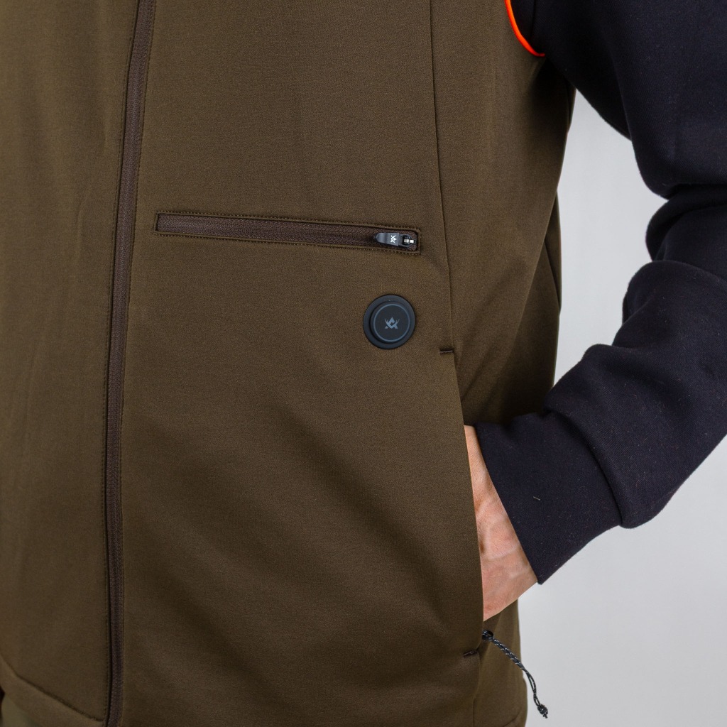 gilet-chauffant-marron-alaska-detail