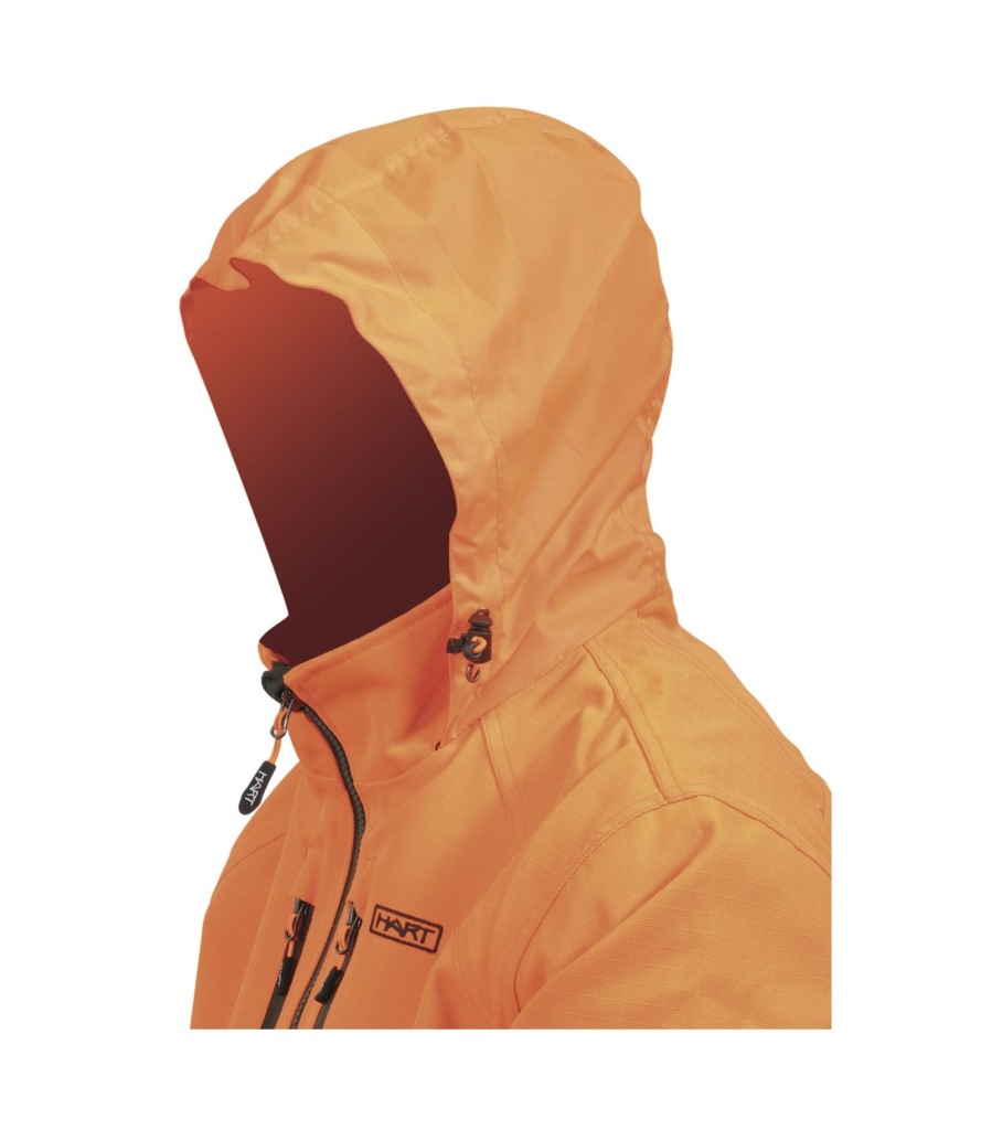 veste-aran-orange-traque-homme-hart-capuche